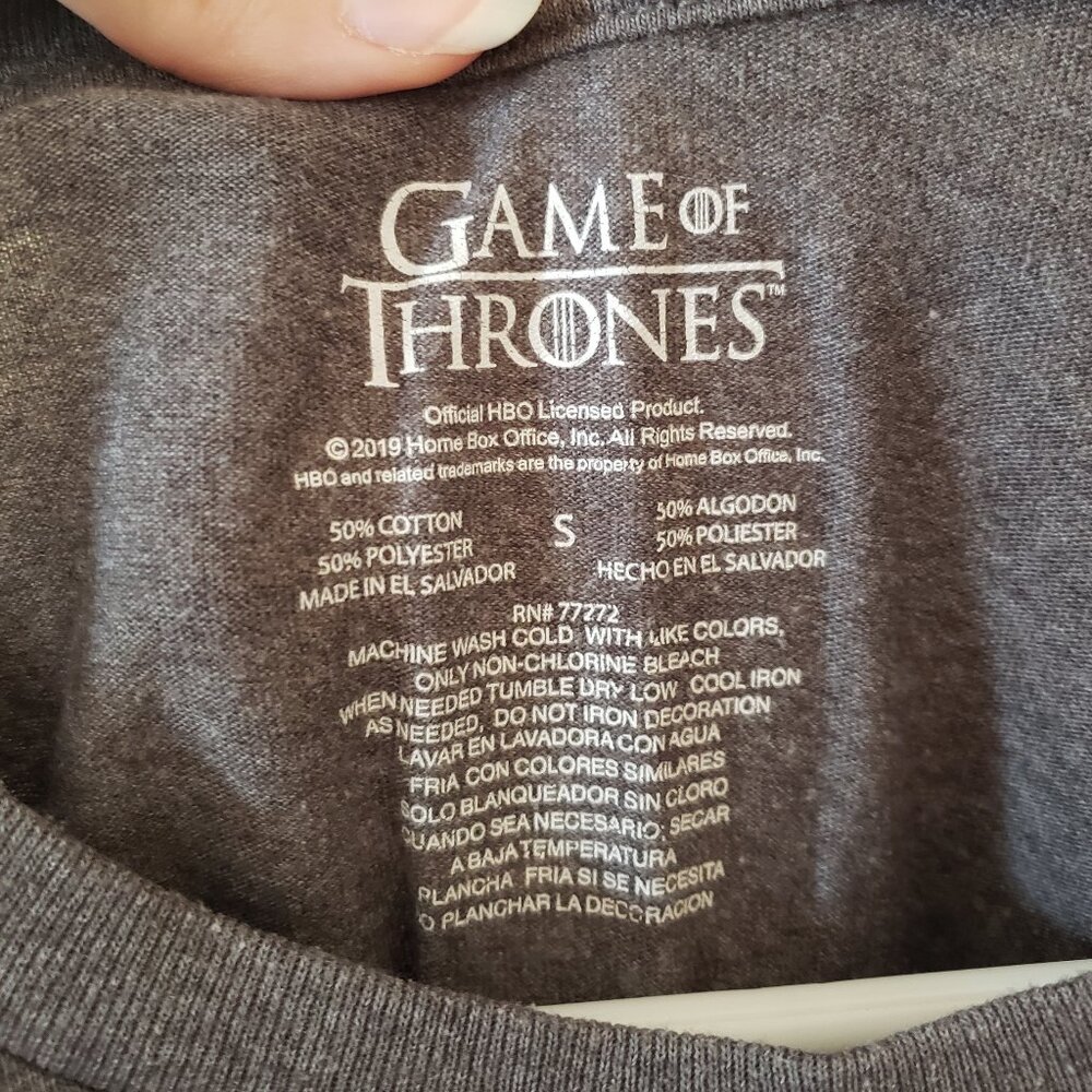 Winter Is Coming House Stark longsleeve grey shirt Game of Thrones - Picture 5 of 6